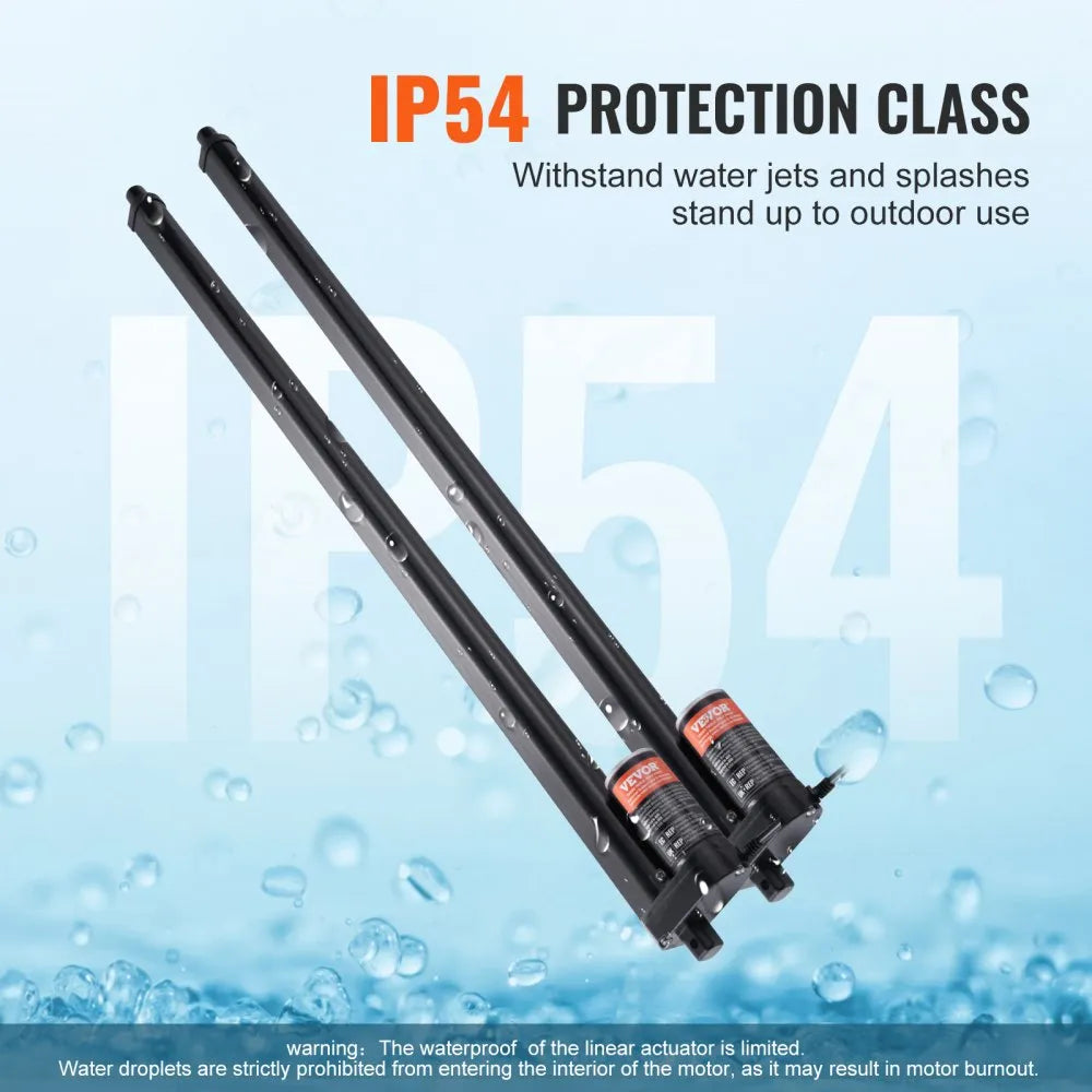 VEVOR 2PCS Linear Actuator Kit, 30 Inch High Speed 0.35"/s Linear Motion Actuator 12V, 220lbs/1000N Linear Actuator for TV/Table/Sofa Lifting, IP54 Protection - Wireless Remote Control Included