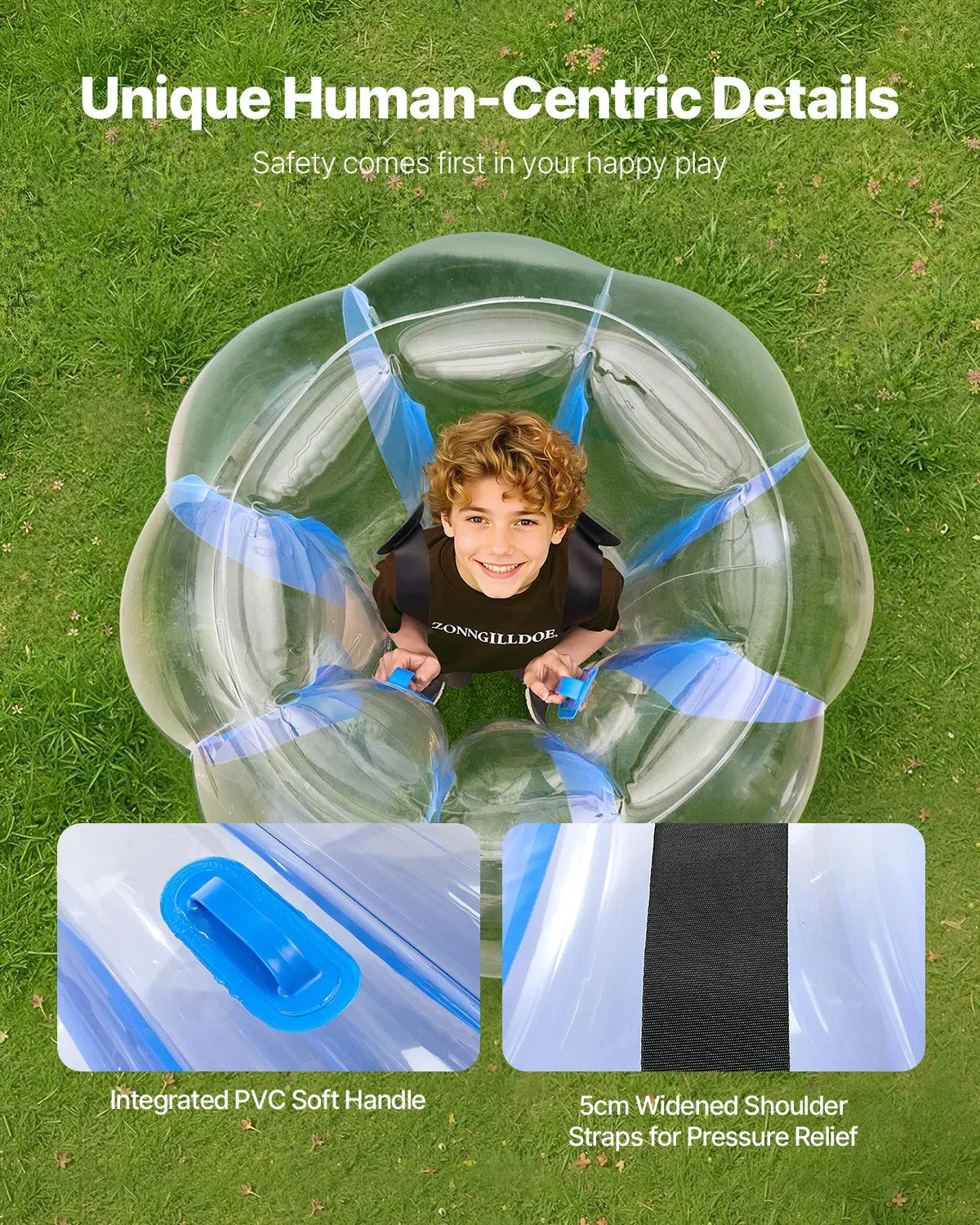 VEVOR 2-Pack 4FT/1.2M Inflatable Bumper Balls PVC Body Sumo Zorb Ball Outdoor