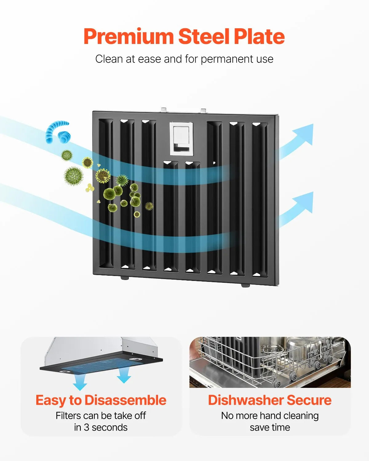 30in Built-in Range Hood Insert Vent Hood 800CFM Gesture & Touch Control