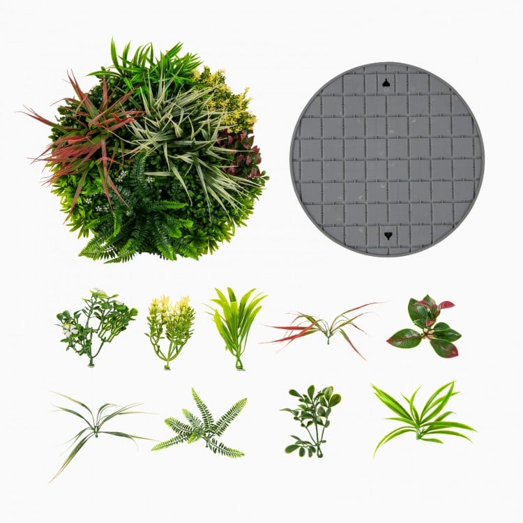 2 Pack Square Framed Artificial Foliage Wall Art