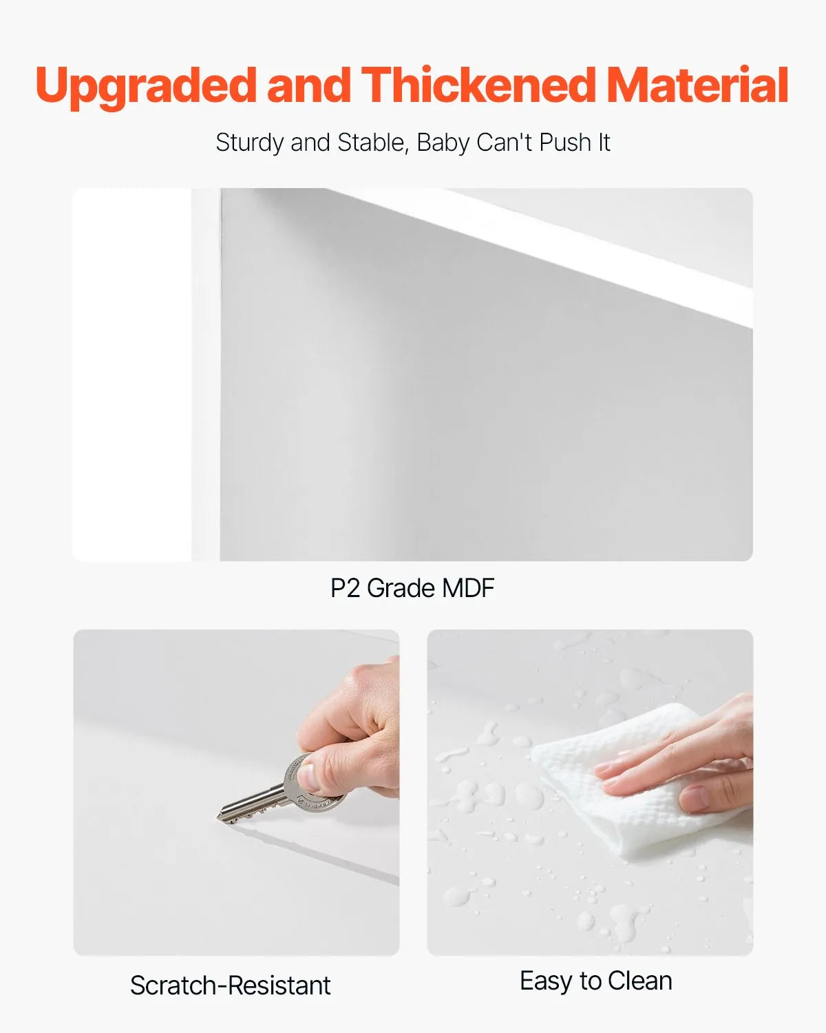 VEVOR 4-Tier Kids Toy Storage and Bookshelf with 8 Flexible Plastic Bins White