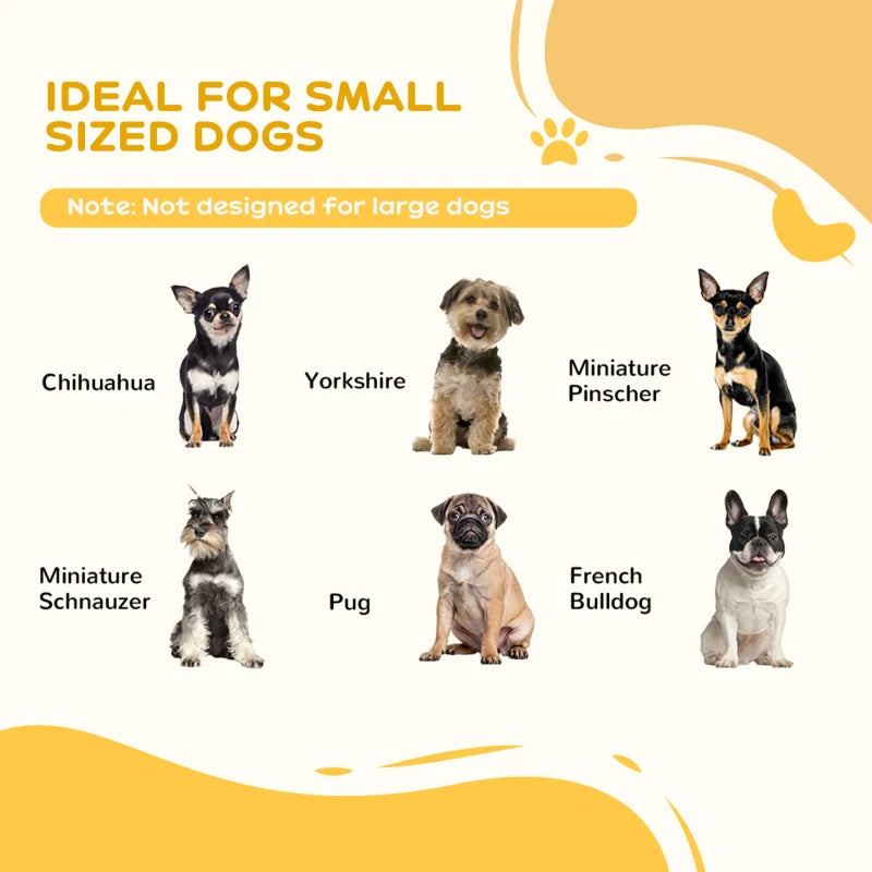 24" Freestanding Pet Gate For Dogs with 2 Support Feet, Coffee