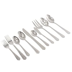 Gibson Taquan 45 Piece Stainless Steel Flatware Set in Silver - Free Shipping