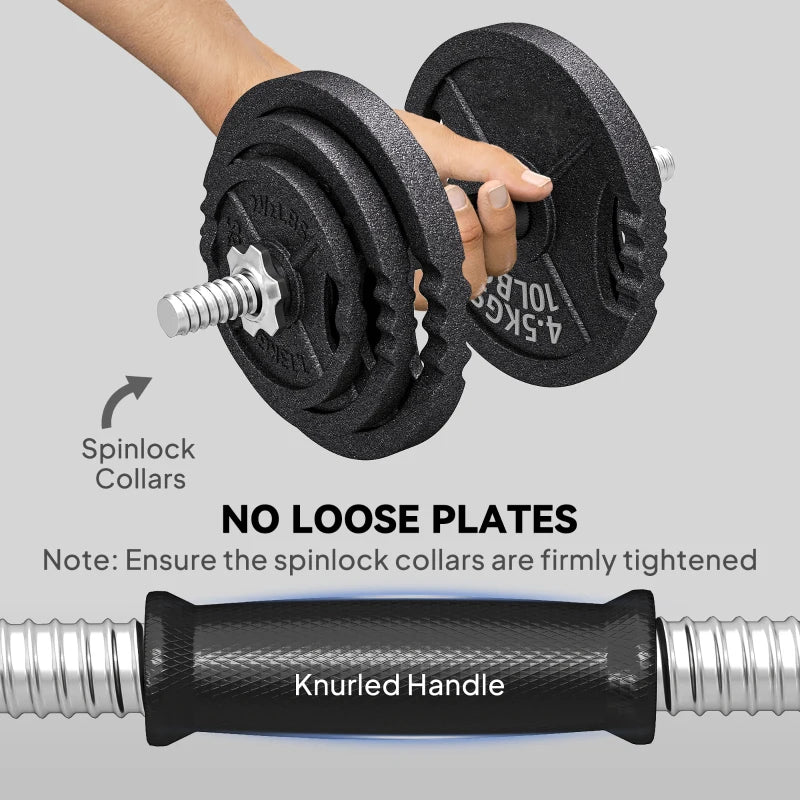 Soozier Adjustable Dumbbell Set, 2 in 1 Weights Dumbbells Set for Home Gym, 112lb Free Weights with Non-Slip Grip