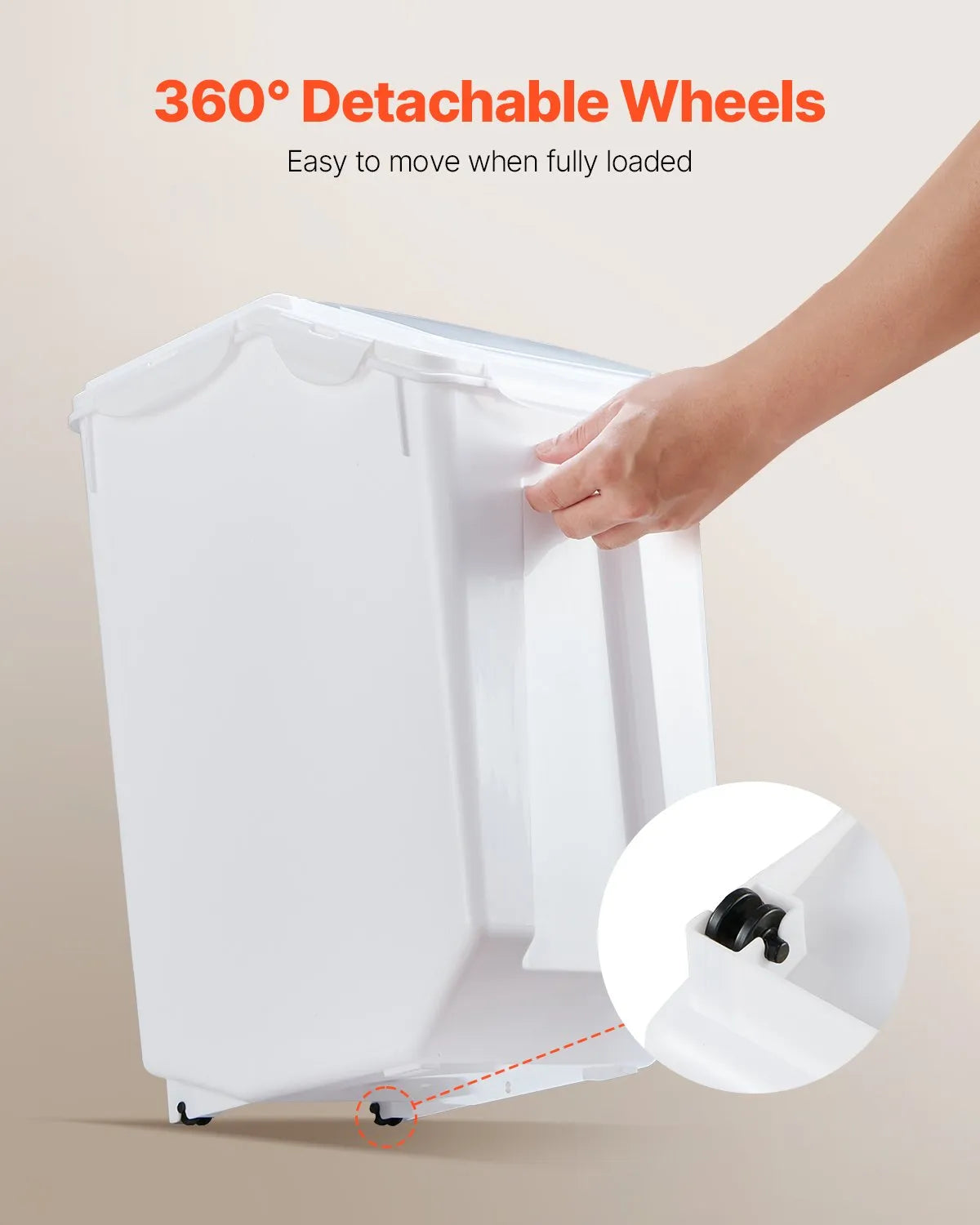 VEVOR 4.5Gal/20L Large Ingredient Storage Container Airtight Kitchen Flour Bin