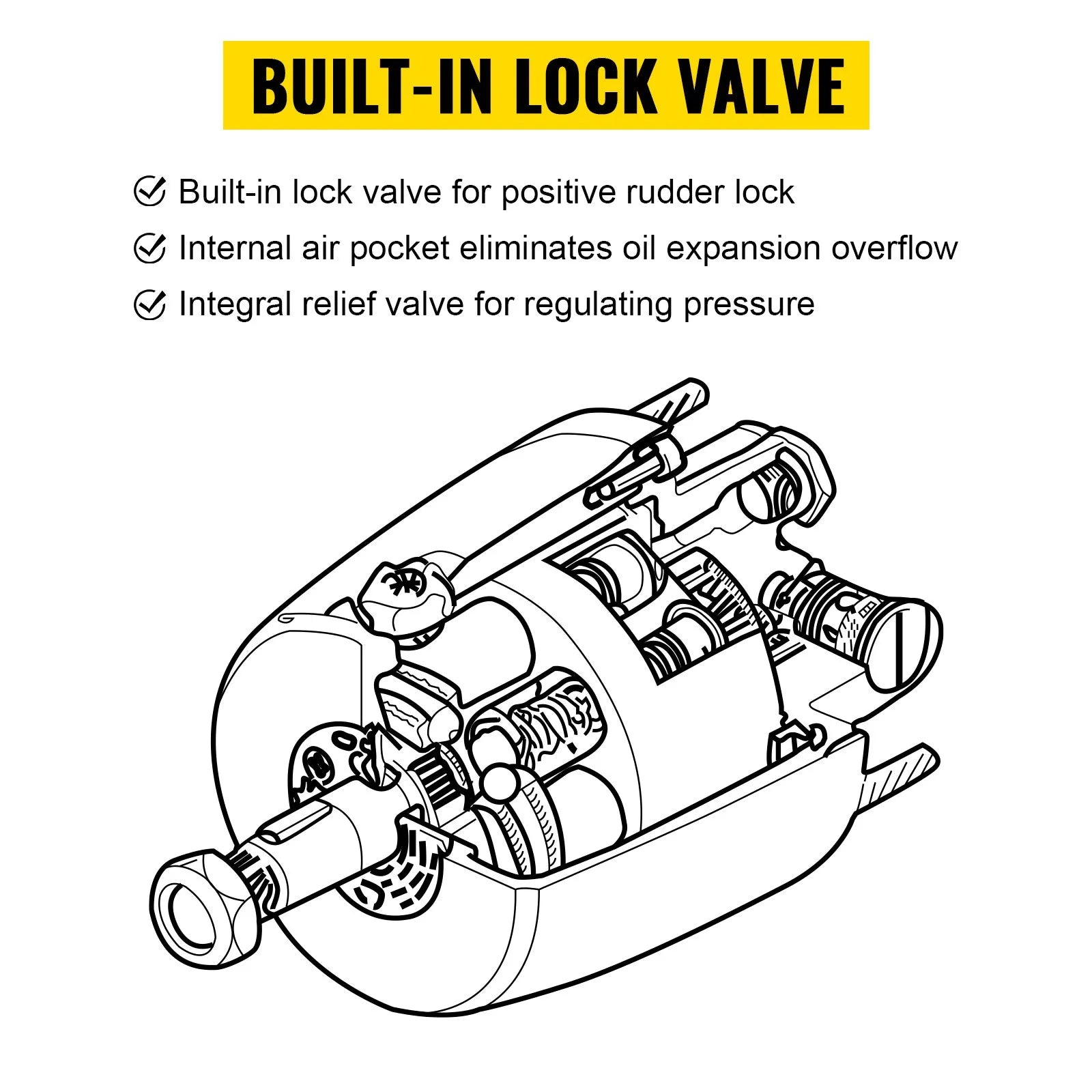 Helm 1.7 Outboard Hydraulic Steering Pump HH5271-3