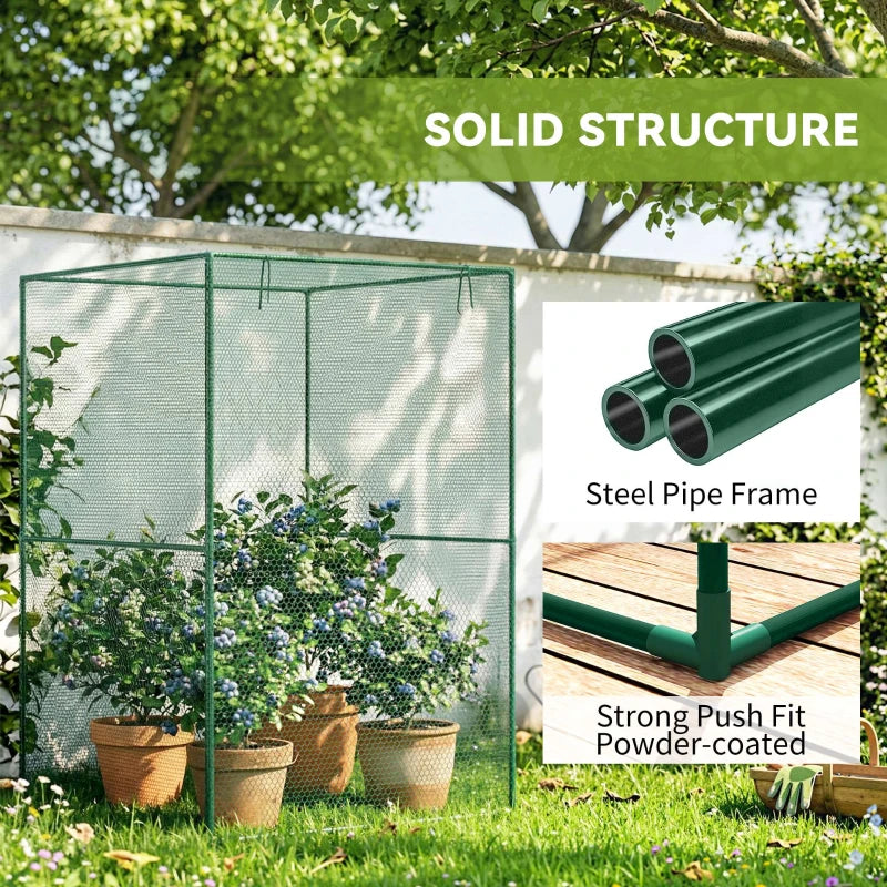 4' x 4' Walk-in Greenhouse, Garden Planting Warm House With Roll-Up Zipper Door for Seedlings Herbs Flowers, Dark Green