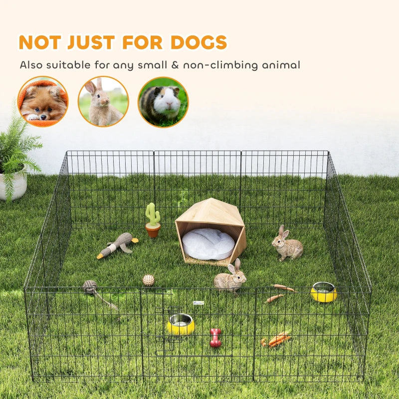 24inch Foldable Metal Exercise Pet Playpen Yard Dog Puppy Kennel Cage 12 Panels