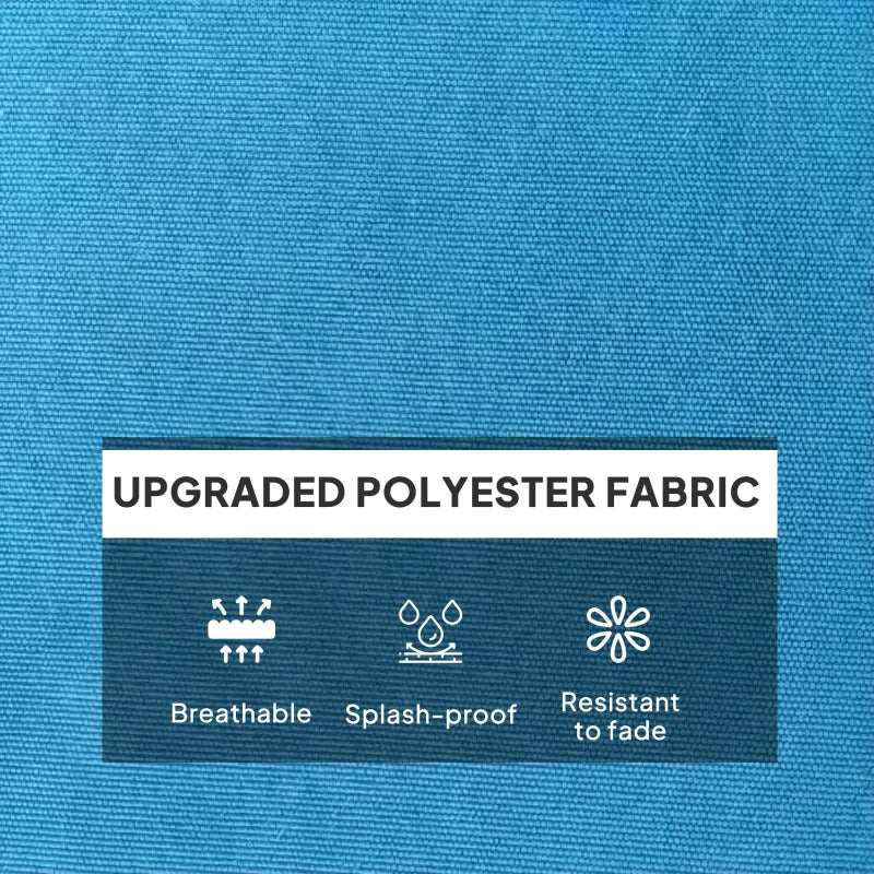 2 Seater 5" Thick Outdoor Seat Cushions with 7" Backrest, Loveseat Outdoor Furniture Cushions, Turquoise