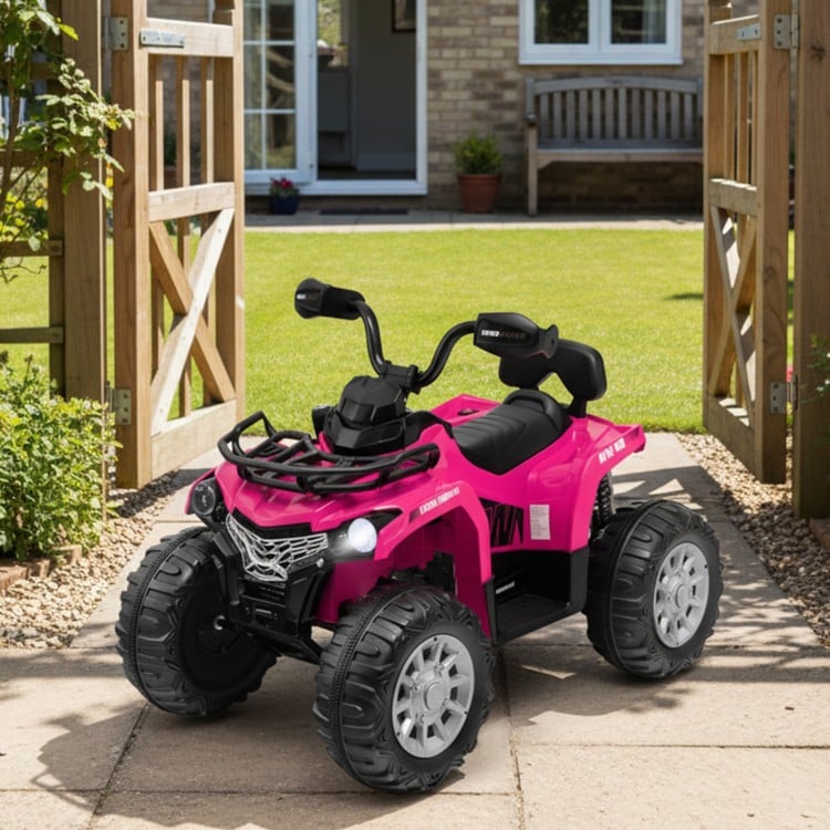 12V Kids Ride On ATV 4 Wheeler with MP3 and Headlights-Pink