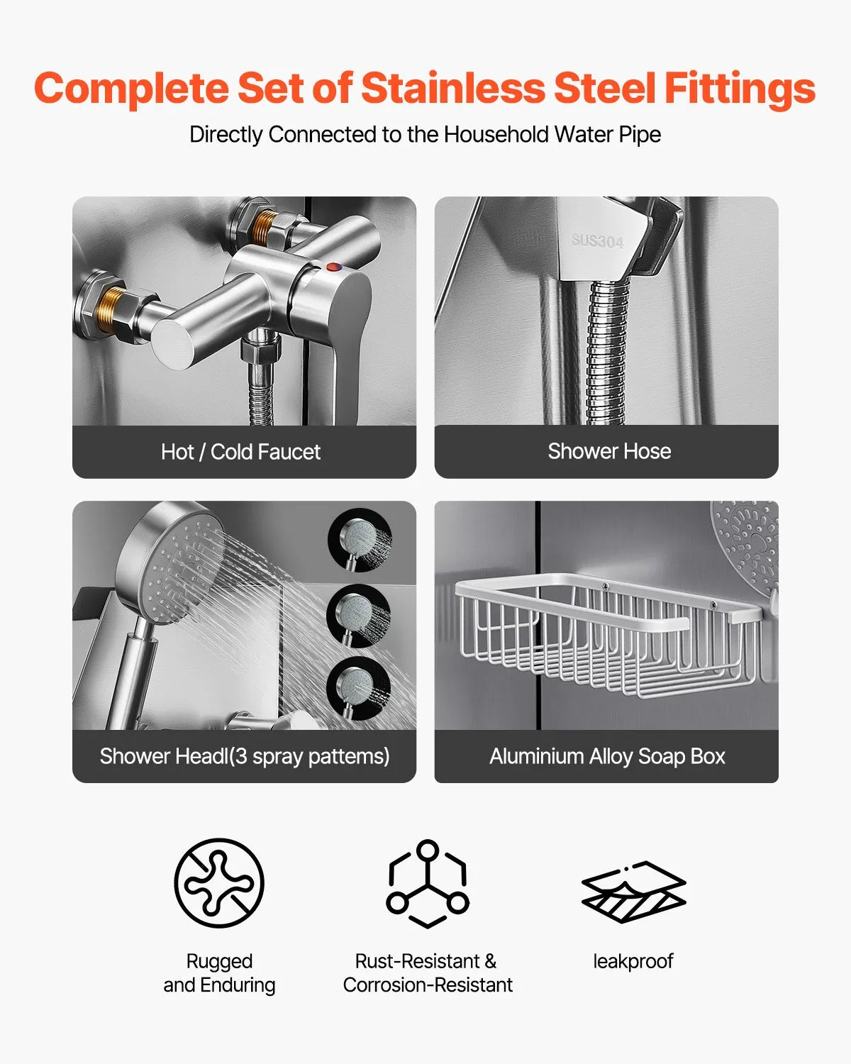 VEVOR 50 Inch Dog Grooming Bath Tub Stainless Steel w Ramp Water Filter