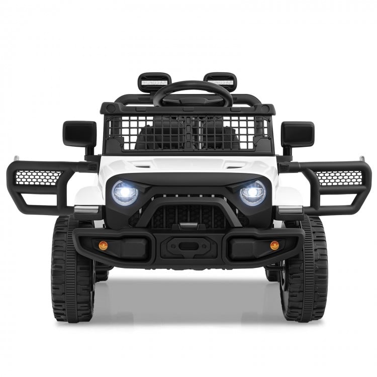 12V Kids Ride on Truck Car Battery Powered Electric Vehicle-White