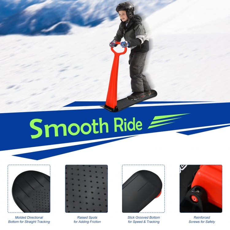 1-Rider Snow Scooter with Grip Handle-Black