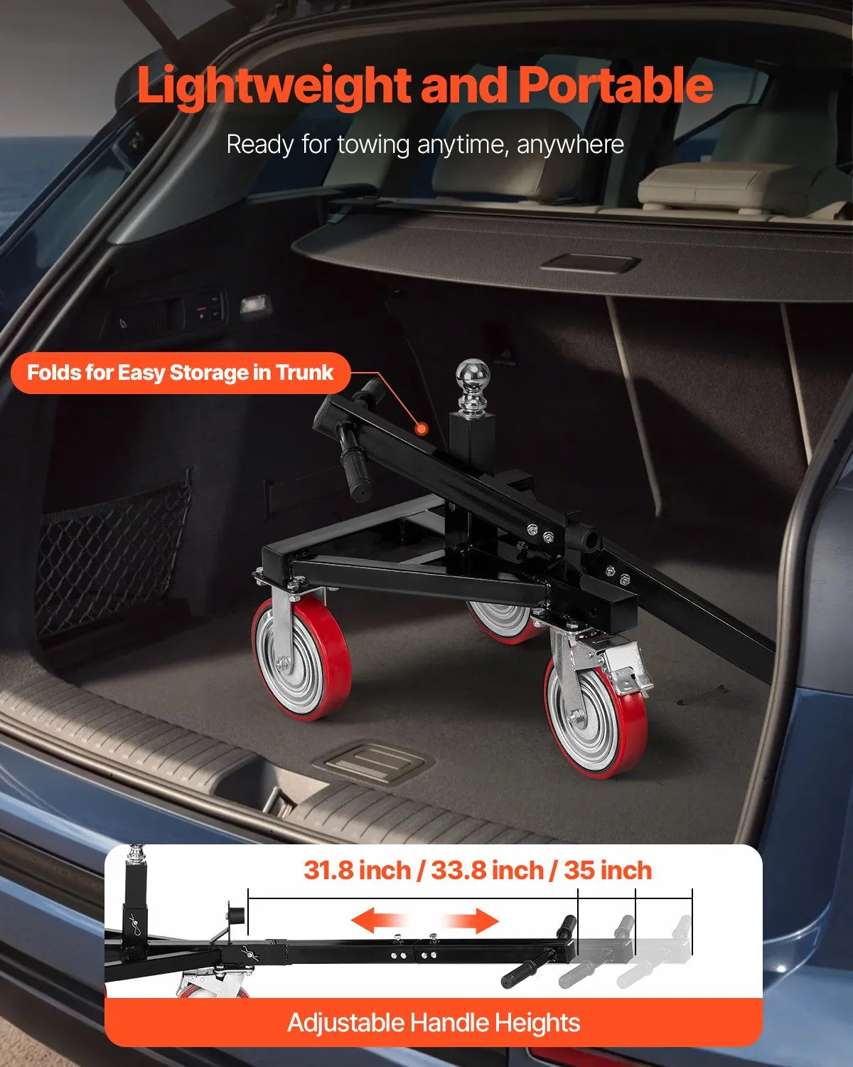 Trailer Dolly 3500lbs Tongue Weight Capacity 18 and 22 inch Height Adjustable