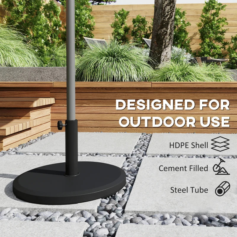 29 lbs Cement Patio Umbrella Base, 19" Heavy Duty Parasol Stand Market Umbrella Base Holder
