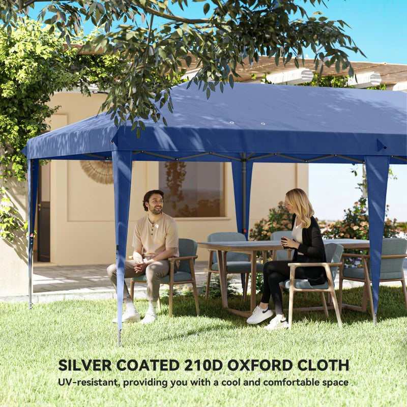 10' x 20' Outdoor Pop Up Canopy Tent Party Tent Instant Shelter W/ Carrying Bag, Blue