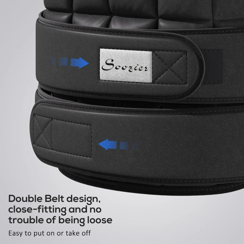 Soozier 22lbs Weighted Vest, Adjustable Running Weight Vest with 38 Weight Bags, Black