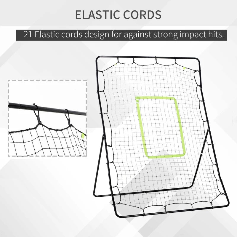 Soozier 4 x 5.7ft Volleyball Rebounder Net with Strike Zone, Baseball Lacrosse Training Net for Pitching and Fielding