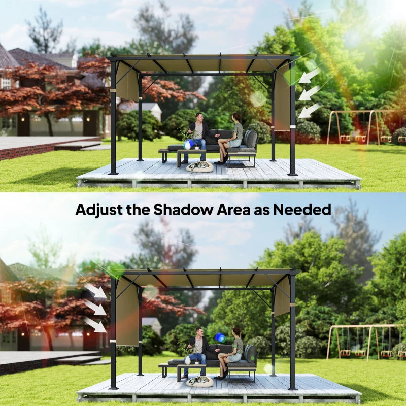 2 Pcs UV Protection Pergola Replacement Canopy, Pergola Shade Cover, Easy to Install, for 10' x 10' Pergola, Sand