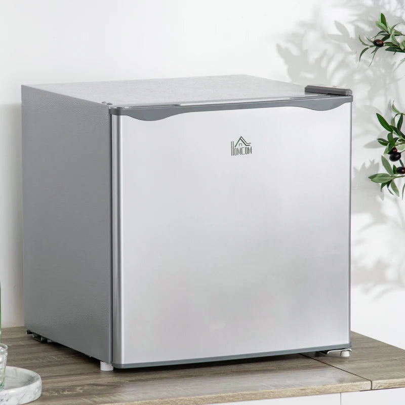 1.1 Cu. Ft. Mini Freezer, Compact Upright Freezer with Reversible Door, Removable Shelf, Adjustable Temperature, Grey