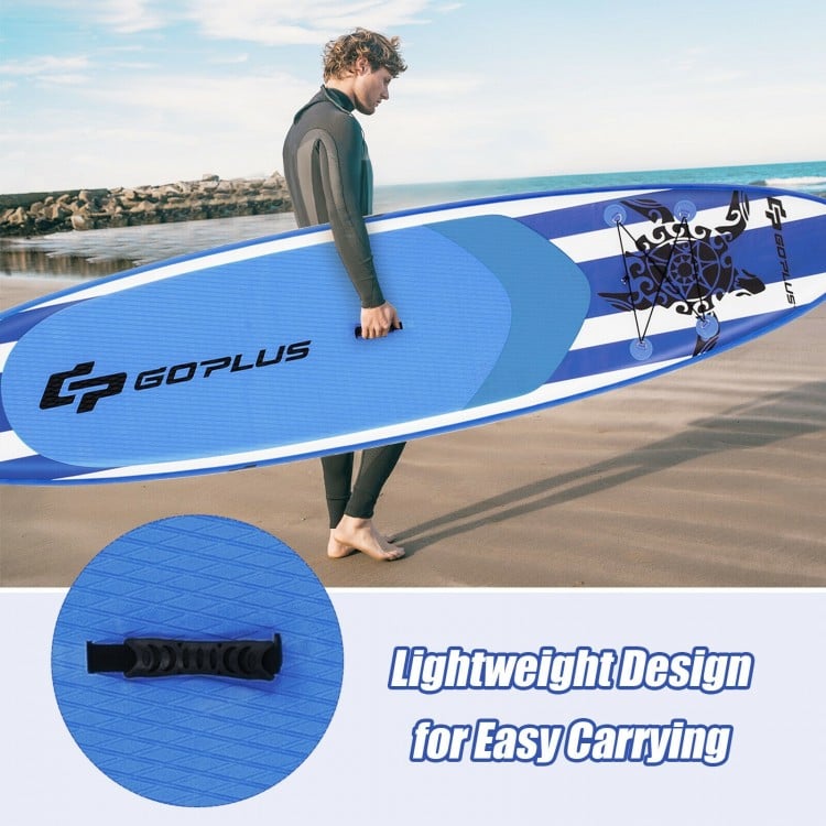 10.6 Feet Inflatable Adjustable Paddle Board with Carry Bag-M