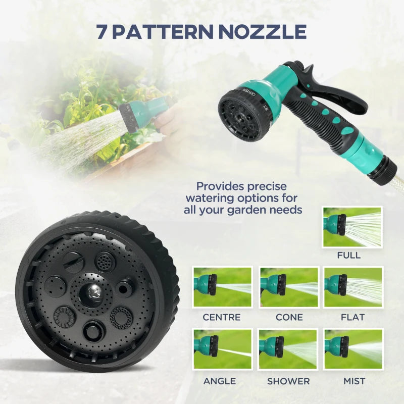 1/2 in x 65ft Wall Mounted Garden Hose Reel, Retractable Water Hose Reel with Auto Rewind, Any Length Lock, Green