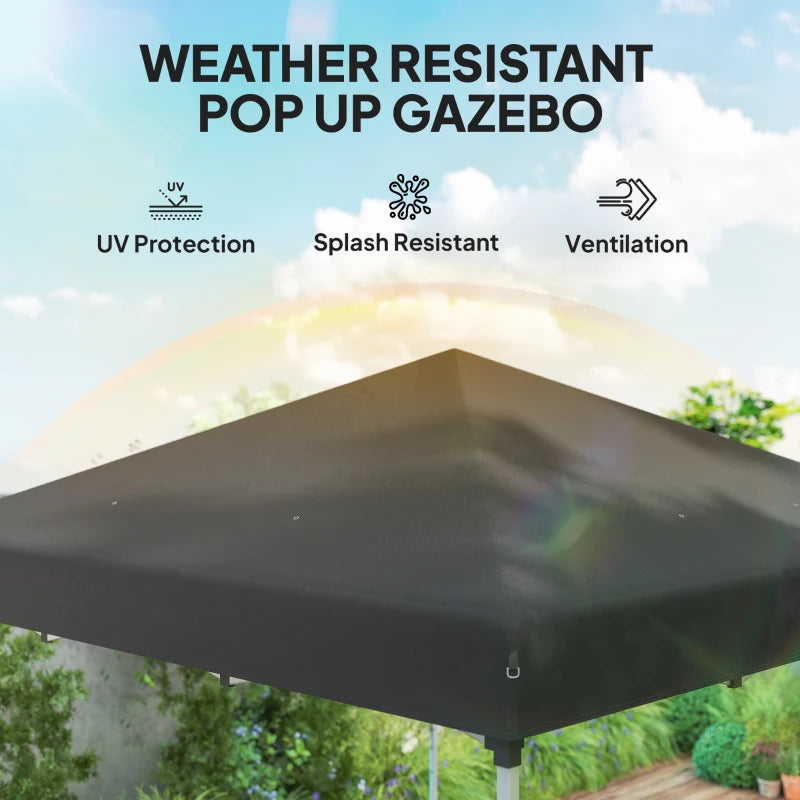 10' x 10' Pop Up Canopy with Sidewalls, Roller Bag, Height Adjustable Instant Tent for Outdoor, Garden, Patio, Black