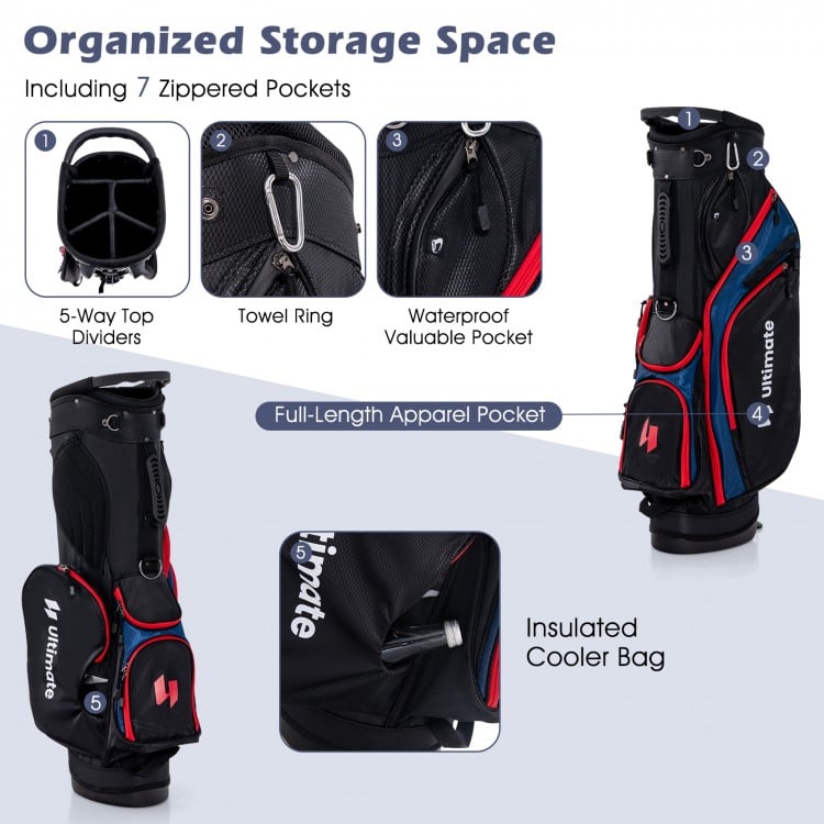 11 Pieces Complete Golf Club Package Set-Blue