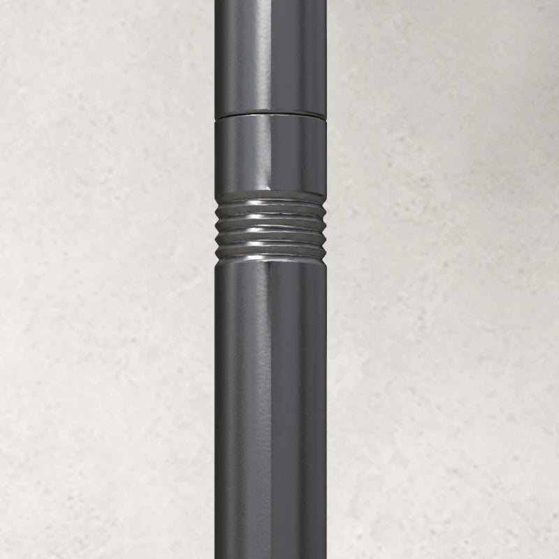 4 Pack of 8' String Light Poles, Steel Hanging Lighting Stand for Patio, Backyard, Deck, Wedding, Party, Black