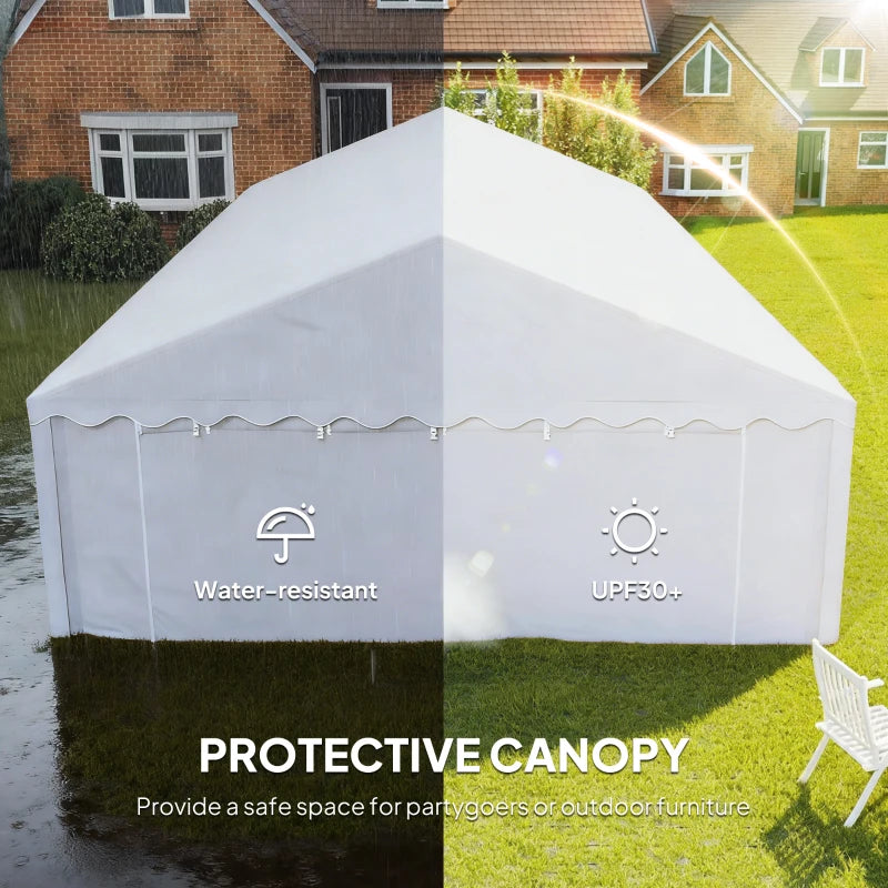 20' x 40' Party Tent Outdoor Canopy Tent with Removable Sidewalls, 12 Windows for Parties, Wedding, Events, BBQ, White