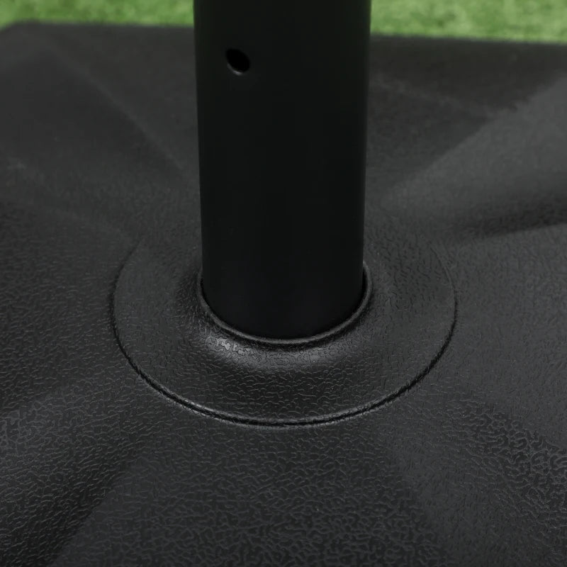 48lbs Concrete Square Patio Umbrella Base Weight, Outdoor Umbrella Stand Holder for Lawn, Deck, Backyard, Garden, Black