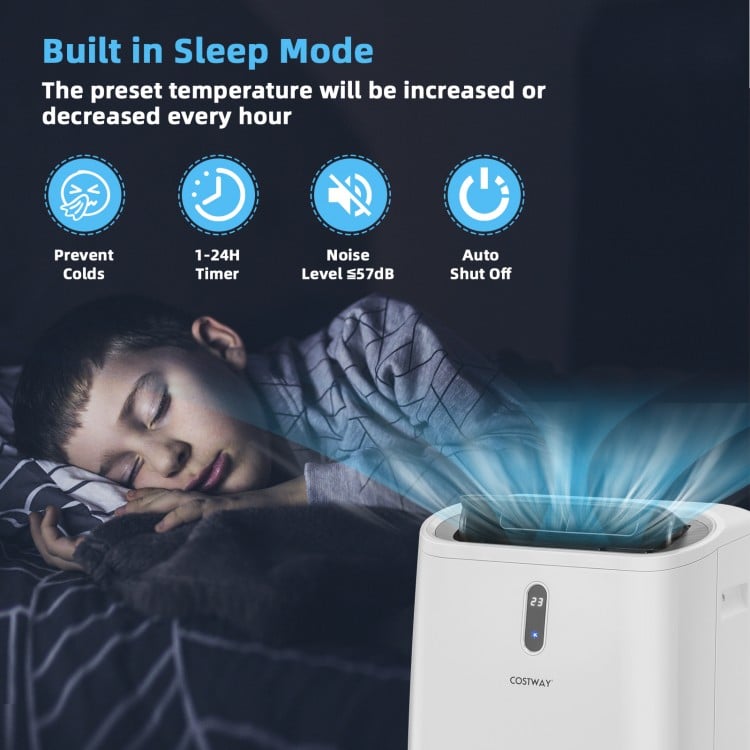 14000 BTU(Ashrae) Portable Air Conditioner with APP and WiFi Control-White