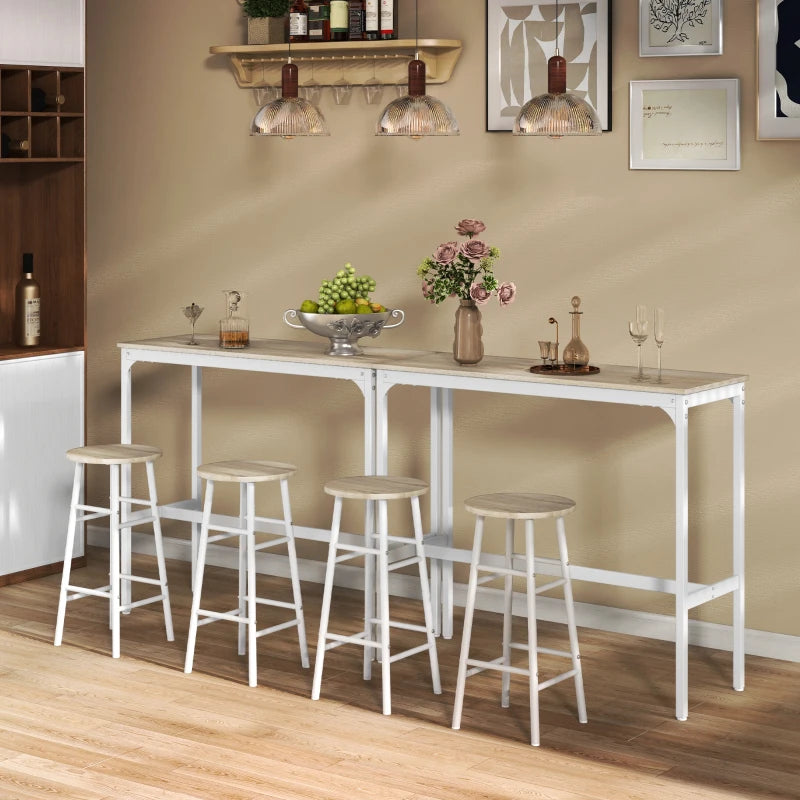 3-Piece Counter Height Bar Table and Chairs, Dining Table and Chairs Set for 2, Pub Table and Chairs