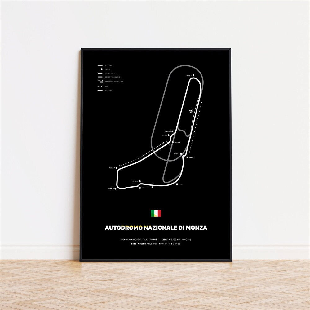 Poster Formel 1 Rennstrecken I Deko Print ohne Rahmen 
