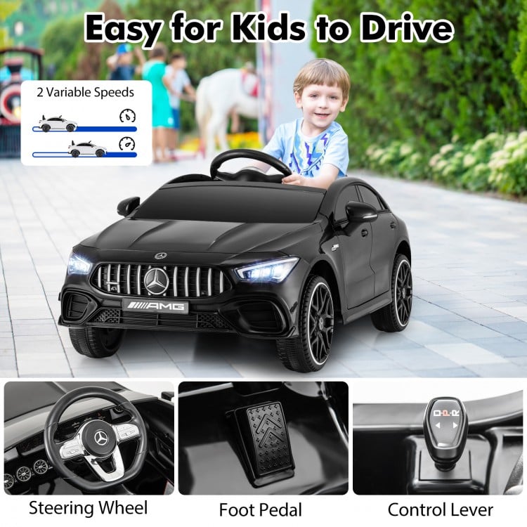 12V Kids Ride on Car Mercedes-Benz AMG CLA 45 with Remote-Black