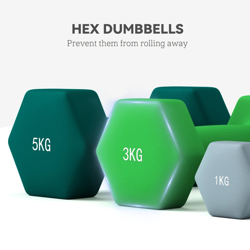 Soozier 40 LBS Hex Dumbbell Set with Vertical Rack, Adjustable Dumbbells, Hand Weights for Home Gym Strength Training, Green
