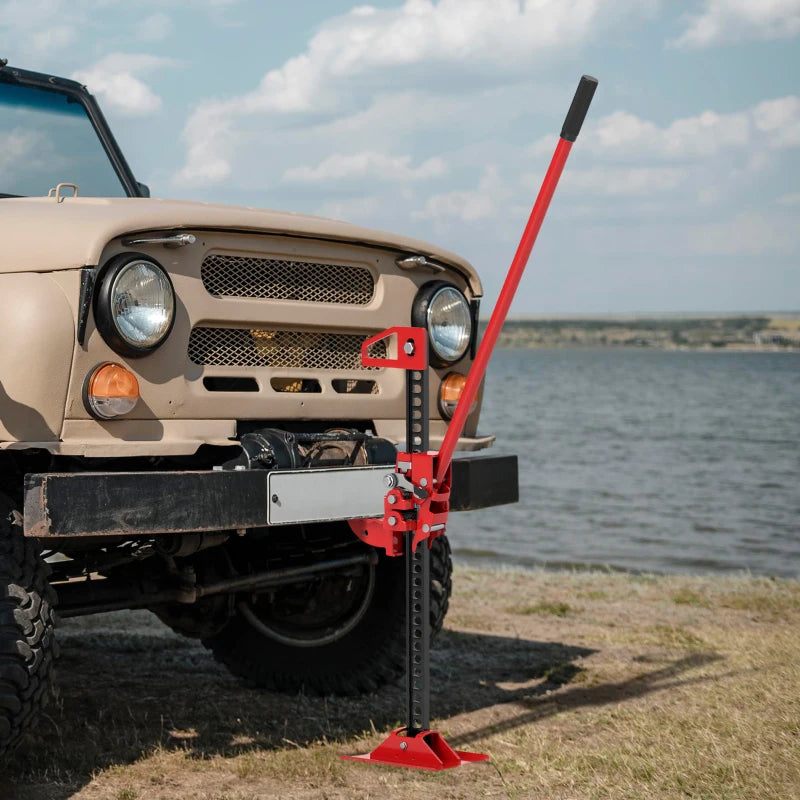 3 Tonne/6600 lb Farm Jack, 48" High Lift Jack for 4x4 Tractors Trucks Agricultural Lifting, Red