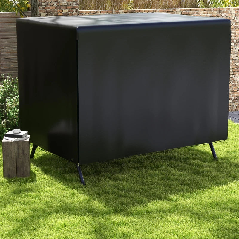 3-Seater Patio Swing Cover, Outdoor Garden Furniture Protection, 85" x 61" x 59", Black