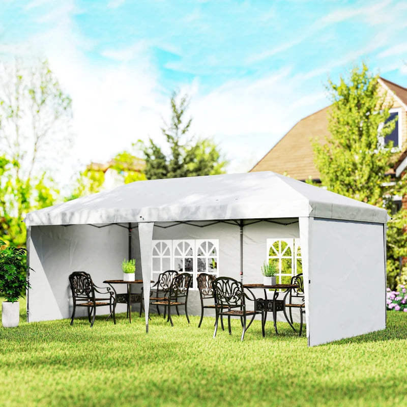 10' x 20' Outdoor Pop Up Canopy Tent Party Tent Instant Shelter W/ Carrying Bag, White