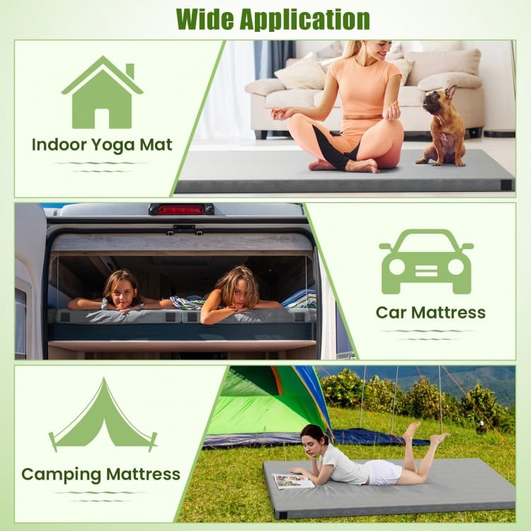 Indoor outdoor Sleeping mat with High density foam Cushion and Carrying Bag-Gary