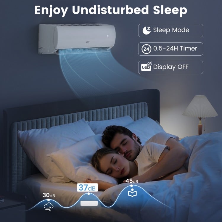 Energy-Efficient 23000 BTU Inverter Mini Split AC/Heater | 1500 sq ft Cooling & Heating, R32 Refrigerant