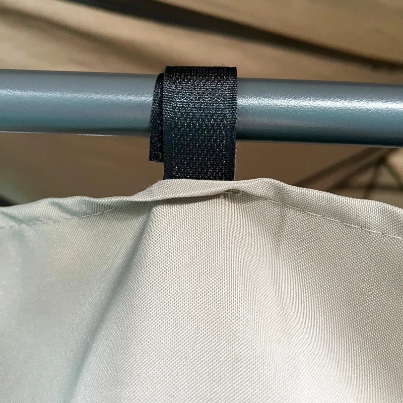 13'x 10' Soft-top Steel Patio Gazebo Canopy Party Tent with 6 Removable Curtains and Drainage Holes, Khaki