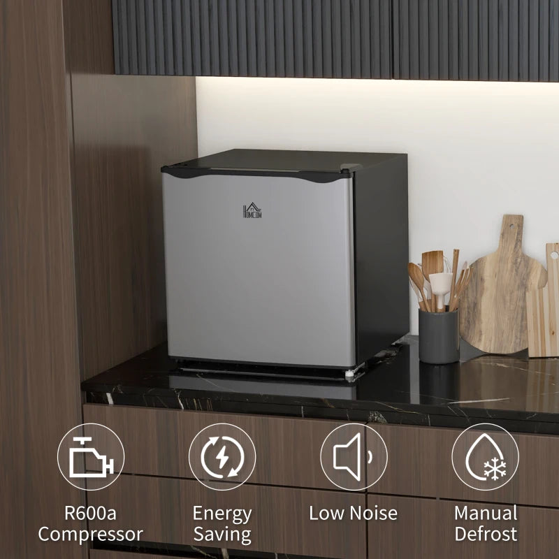 1.1 Cu. Ft. Mini Freezer, Compact Upright Freezer with Reversible Door, Removable Shelf, Adjustable Temperature, Silver