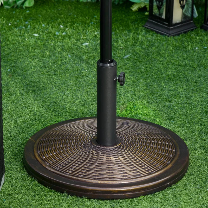 29LBS Offset Patio Umbrella Cement Base Stand Cantilever Parasol Holder Weight, Fits Φ1.4", Φ1.5", Φ1.9", Black