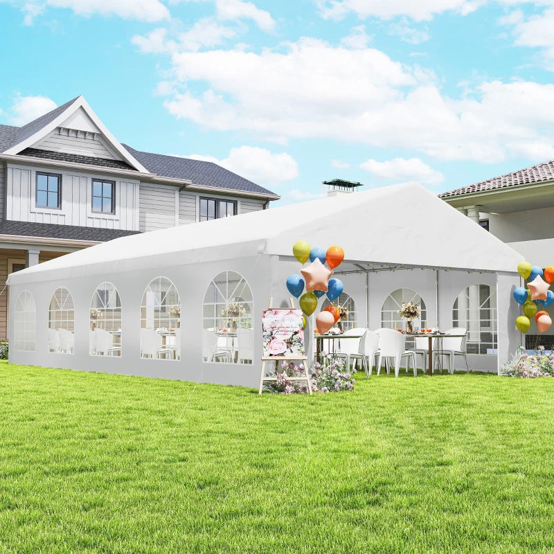 20'x33' Heavy Duty Large Party Tent & Carport with Removable Sidewalls, Portable Garage Canopy Tent, White