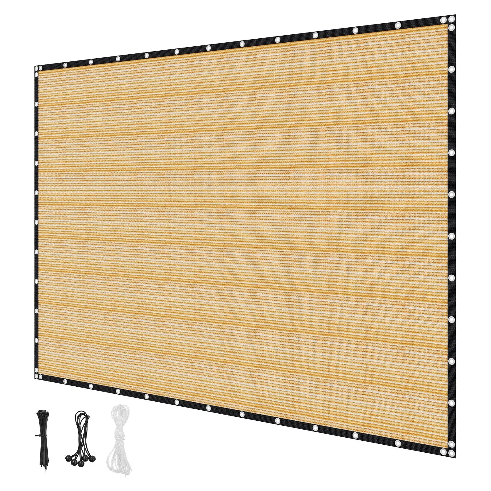 VEVOR 90% Sun Shade Cloth Privacy Screen 12 x 20 ft for Patio Garden (Beige)