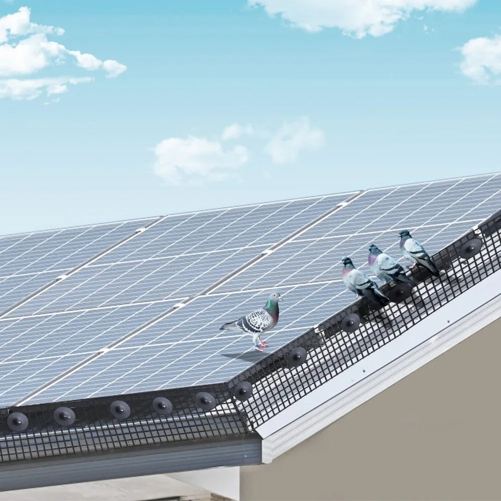 VEVOR 6 inch x 100ft Solar Panel Bird Guard, Critter Guard Roll Kit with 100pcs Stainless Steel Fasteners, Solar Panel Guard with Rust-proof PVC Coating, 1/2 inch Wire Roll Mesh