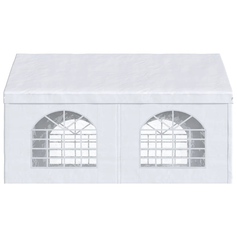 16.5' x 13' Outdoor Tents for Parties, Event Tent with Sides, 4 Windows and 2 Doors, White