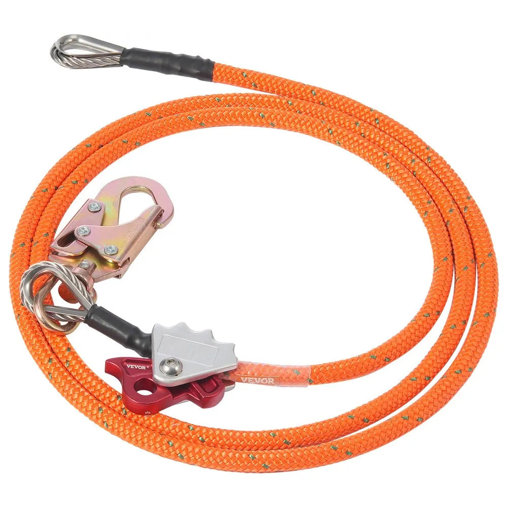 VEVOR 16mm Steel Core Flipline 10ft(3m) Arborist Flipline for Fall Protection