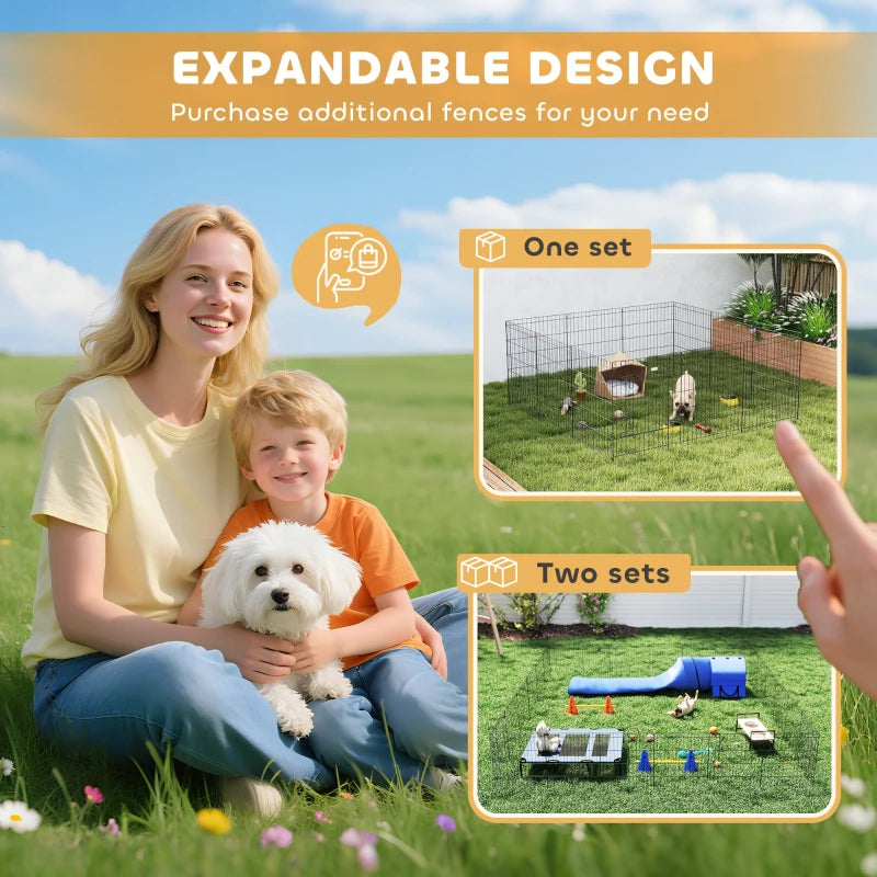 30inch Foldable Metal Exercise Pet Playpen Yard Dog Puppy Kennel Cage 12 Panel
